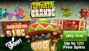 Až sto dvacet Free Spinů na automatu Spiñata Grande u Mr Green Casino