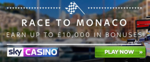 Soutěž Race to Monaco od Sky Casino právě probíhá