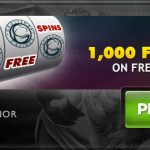 Logo promoční akce Grosvenor Casino rozdává tisíc Free Spinů